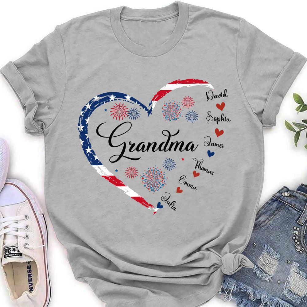 Custom Christmas & Birthday Gift for Grandma • Love Being Grandma 4th Of July - Personalized Shirt