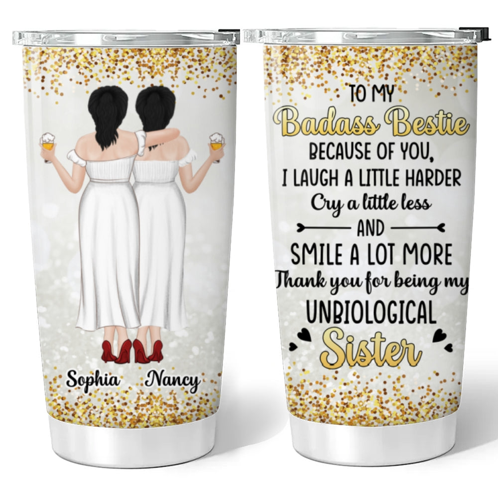 Custom Christmas Birthday Gifts For Best Friend • To My Badass Sister - Personalized Tumbler