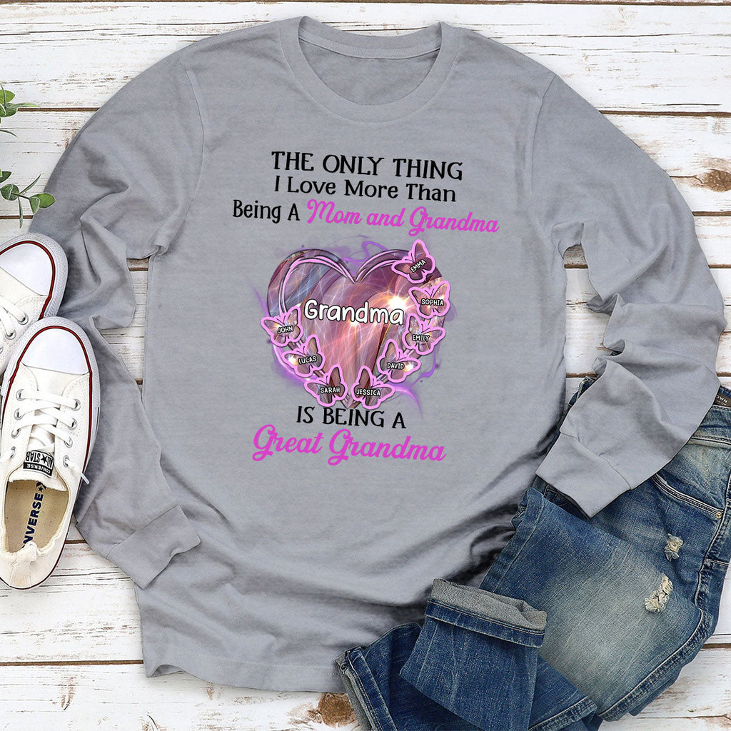 Custom Christmas & Birthday Gift for Grandma • Being A Great Grandma - Personalized Shirt