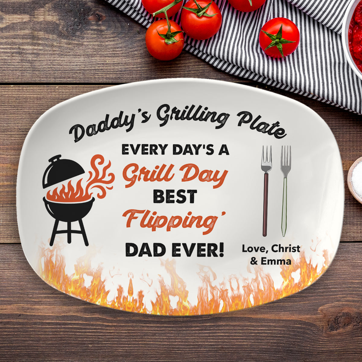 King Of The Grill - Personalized Platter