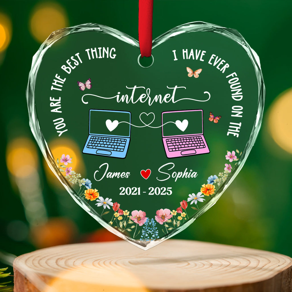Custom Keepsake Christmas Ornament •  Online Lover - Personalized Glass Ornament