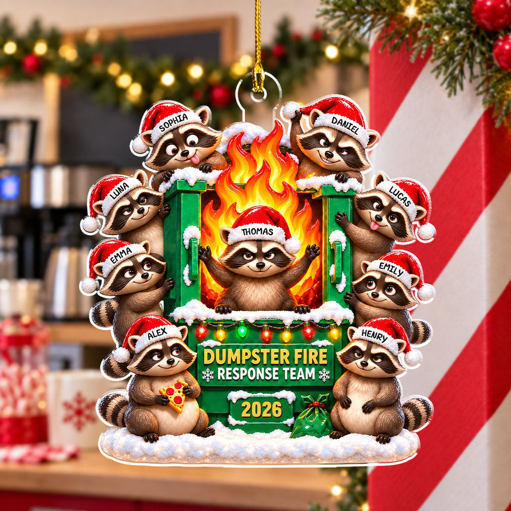 Custom Coworker Christmas Ornament, Team Appreciation Gift •  Office Chaos Response Team - Personalized Acrylic Ornament