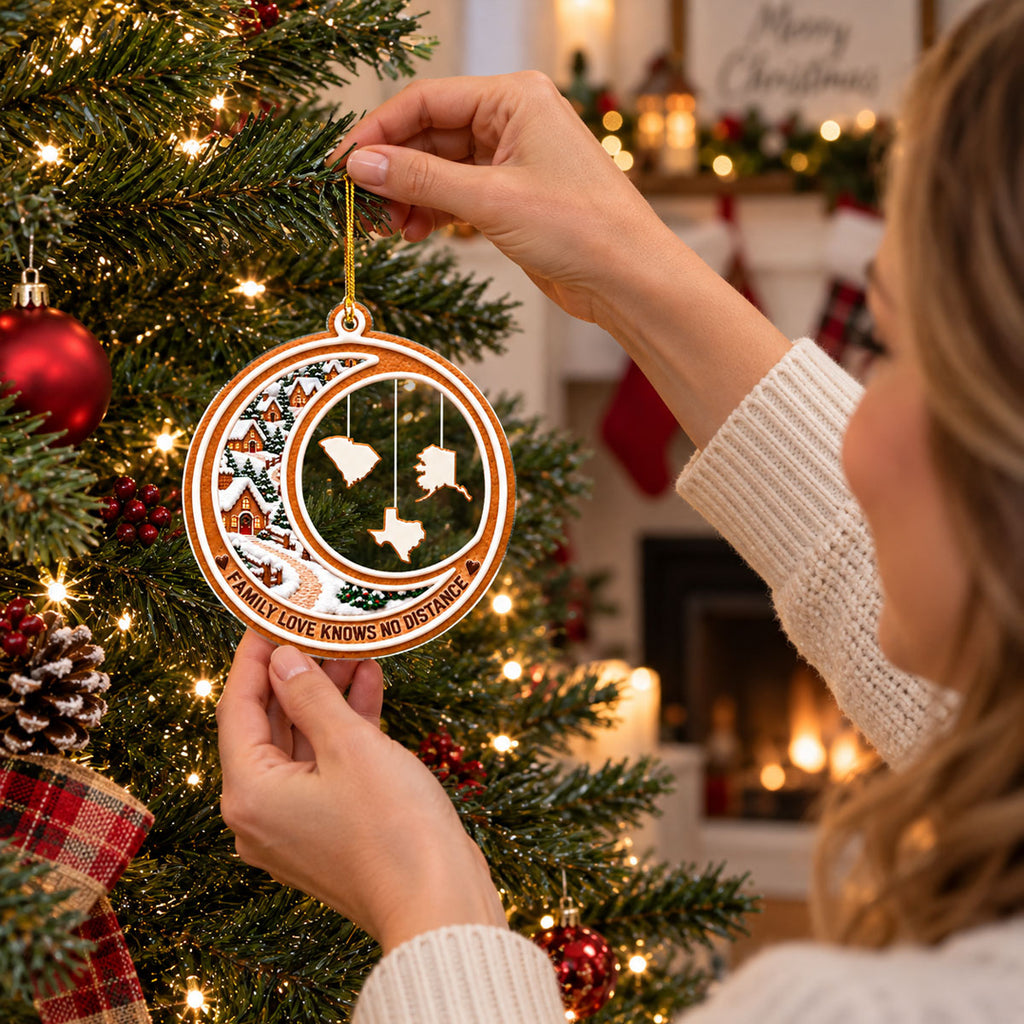 Custom Keepsake Christmas Ornament •  Family Without Borders - Personalized Acrylic Ornament