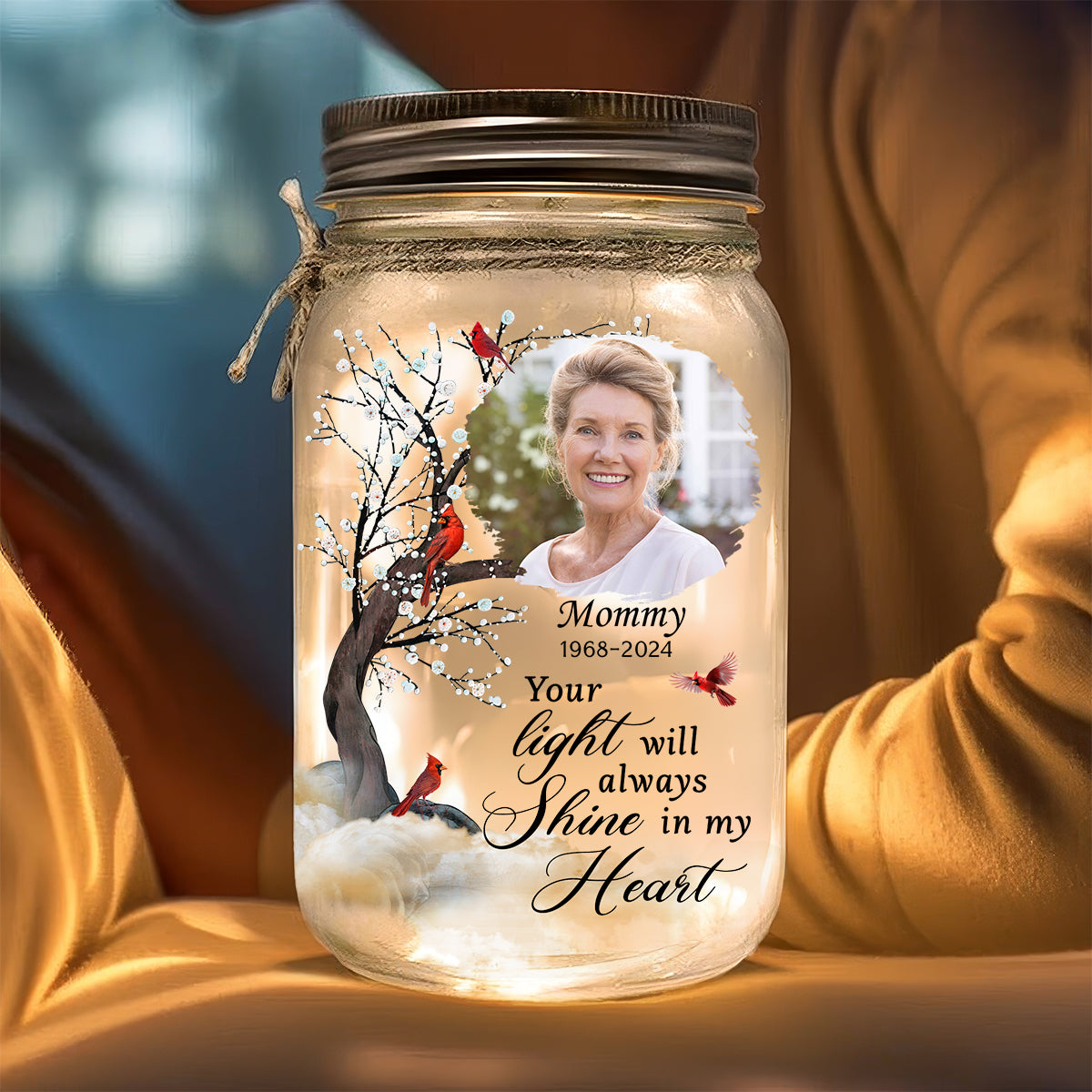 You Light My Heart - Personalized Mason Jar Light