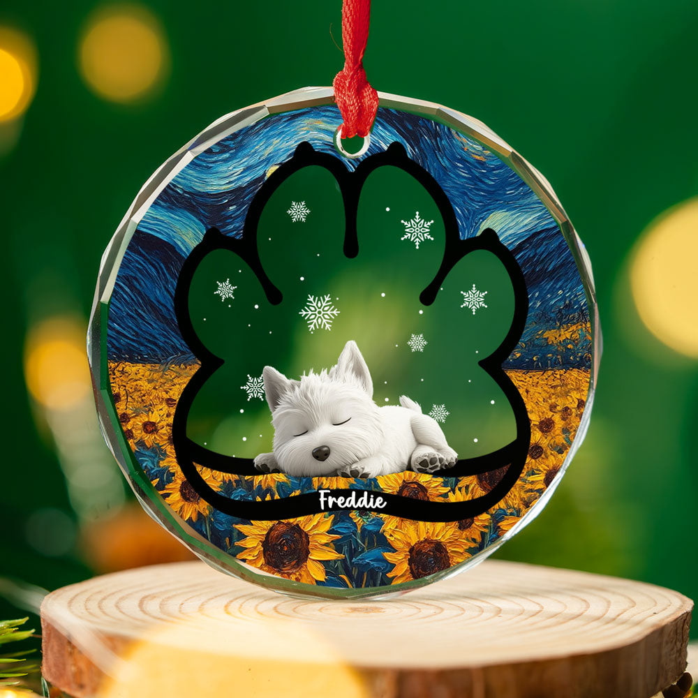 Custom Keepsake Christmas Ornament •  Lay Here With Me - Personalized Glass Ornament