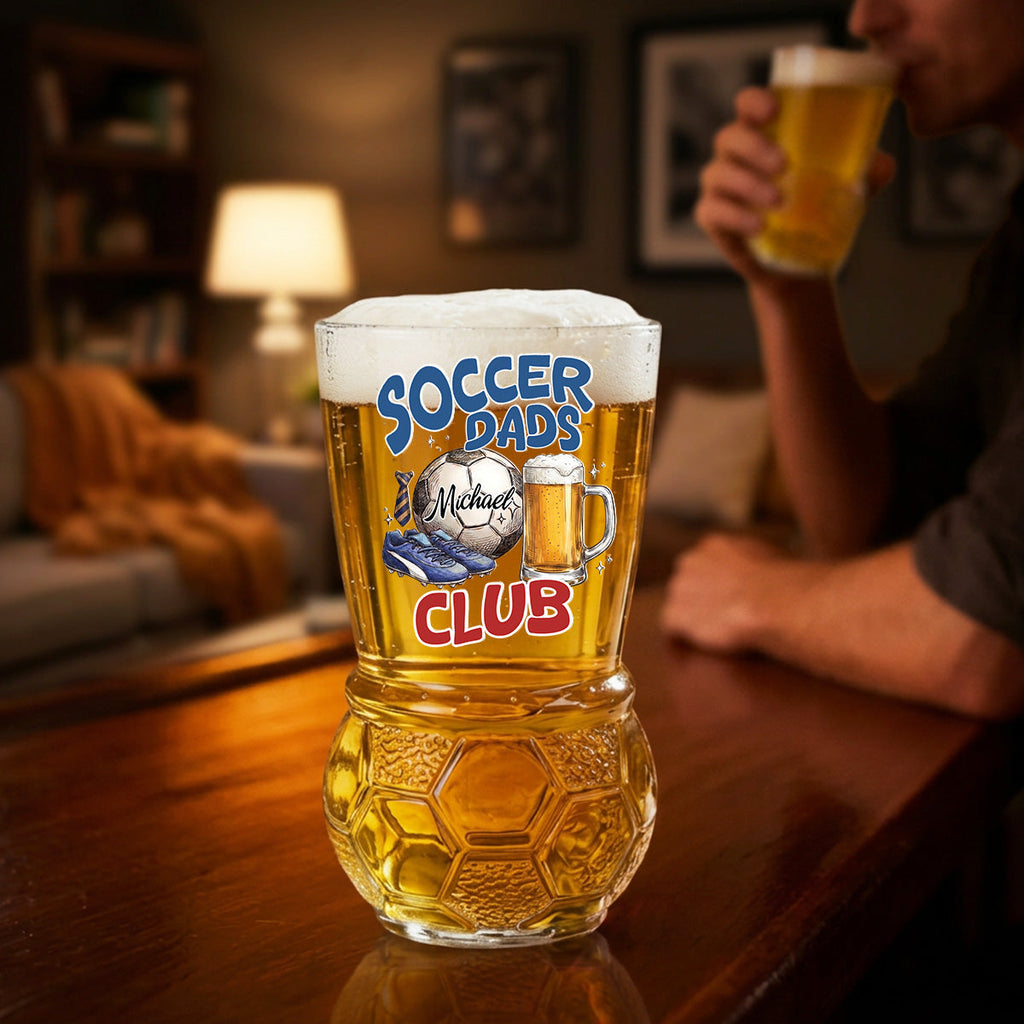 Soccer Dads Club - Personalized Football Beer Glass