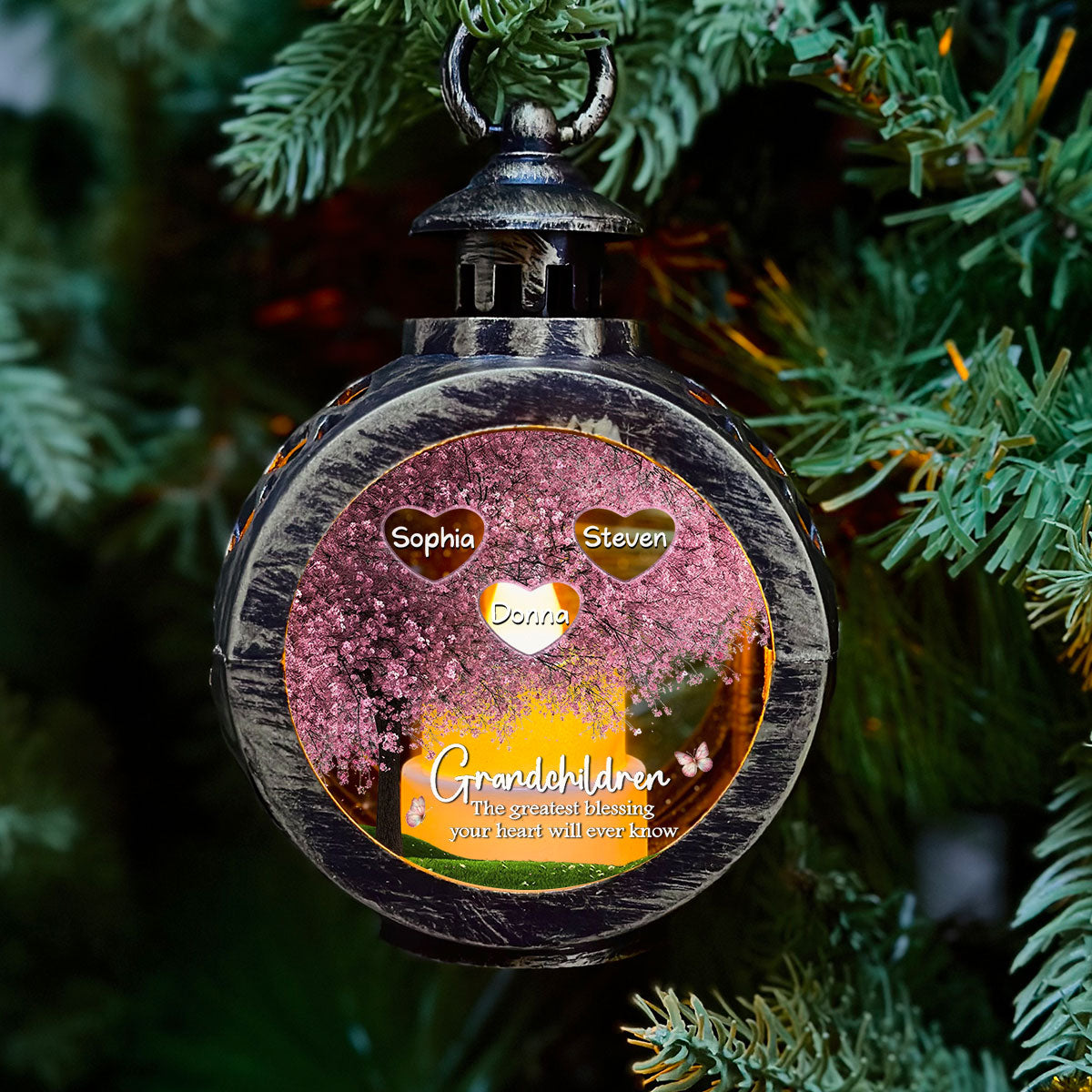 Custom Name Family Christmas Gifts, Holiday Decor • Fill A Place In Your Heart - Personalized Christmas Lantern