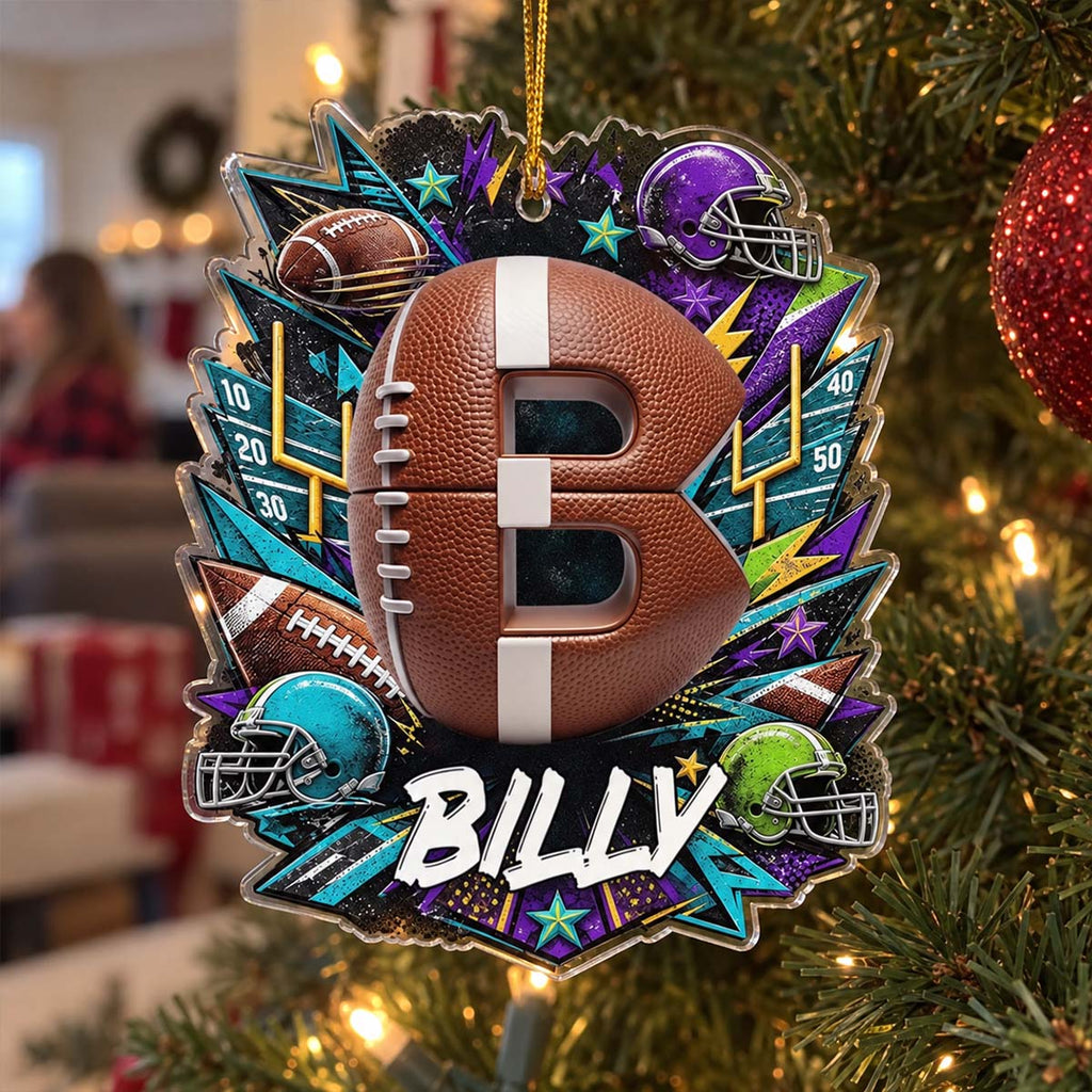 Custom Family Ornament, Christmas Gift for Family Members •  Game Day Star - Personalized Acrylic Ornament