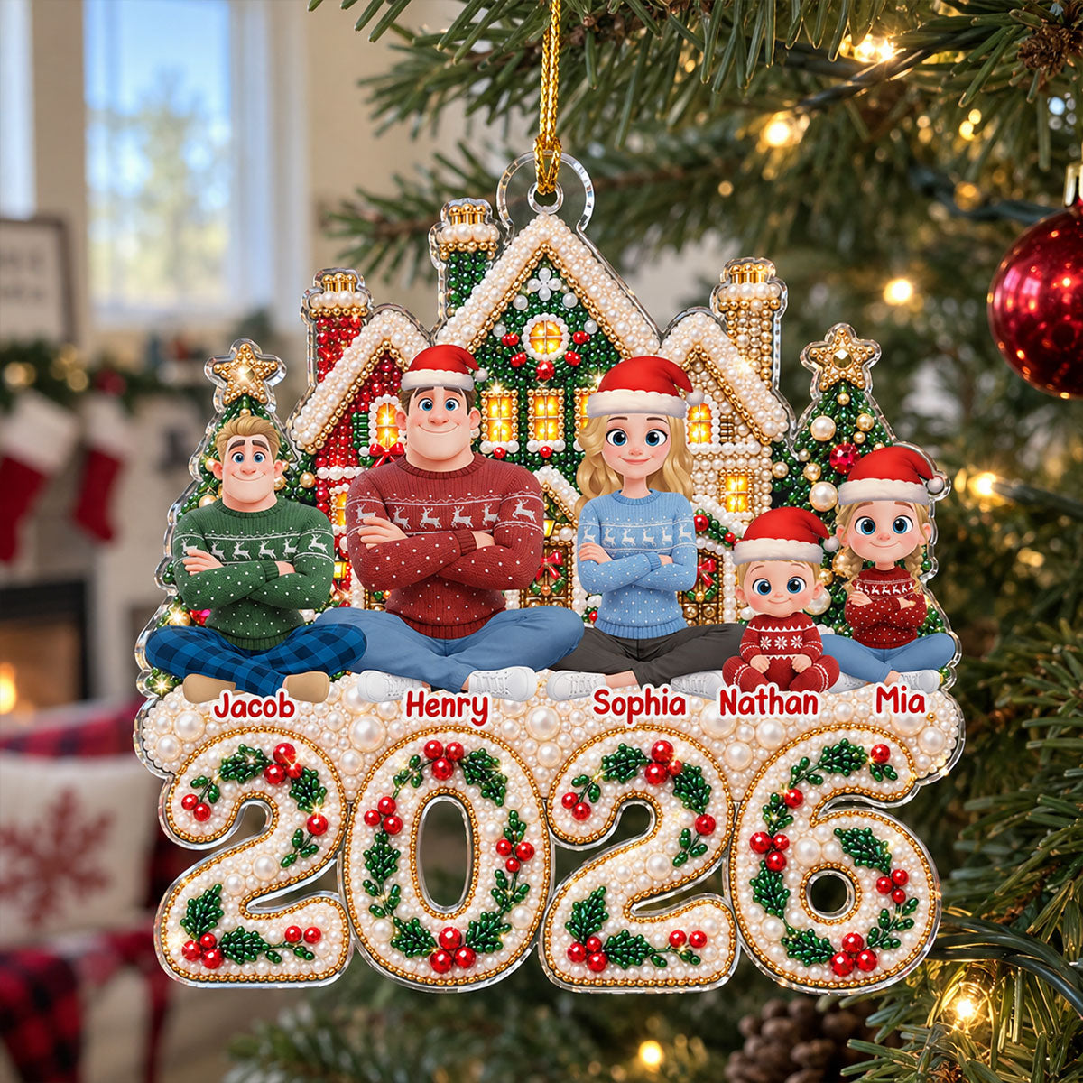 Custom Keepsake Christmas Ornament •  Where Our Christmas Begins - Personalized Acrylic Ornament