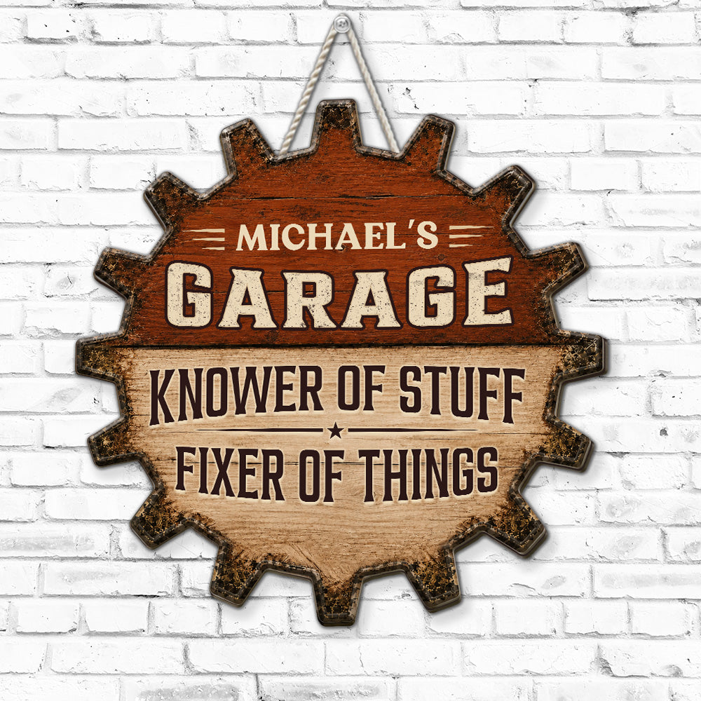 Custom Husband Anniversary Wall Decor Keepsake Gift • The Fixer - Personalized Wood Sign