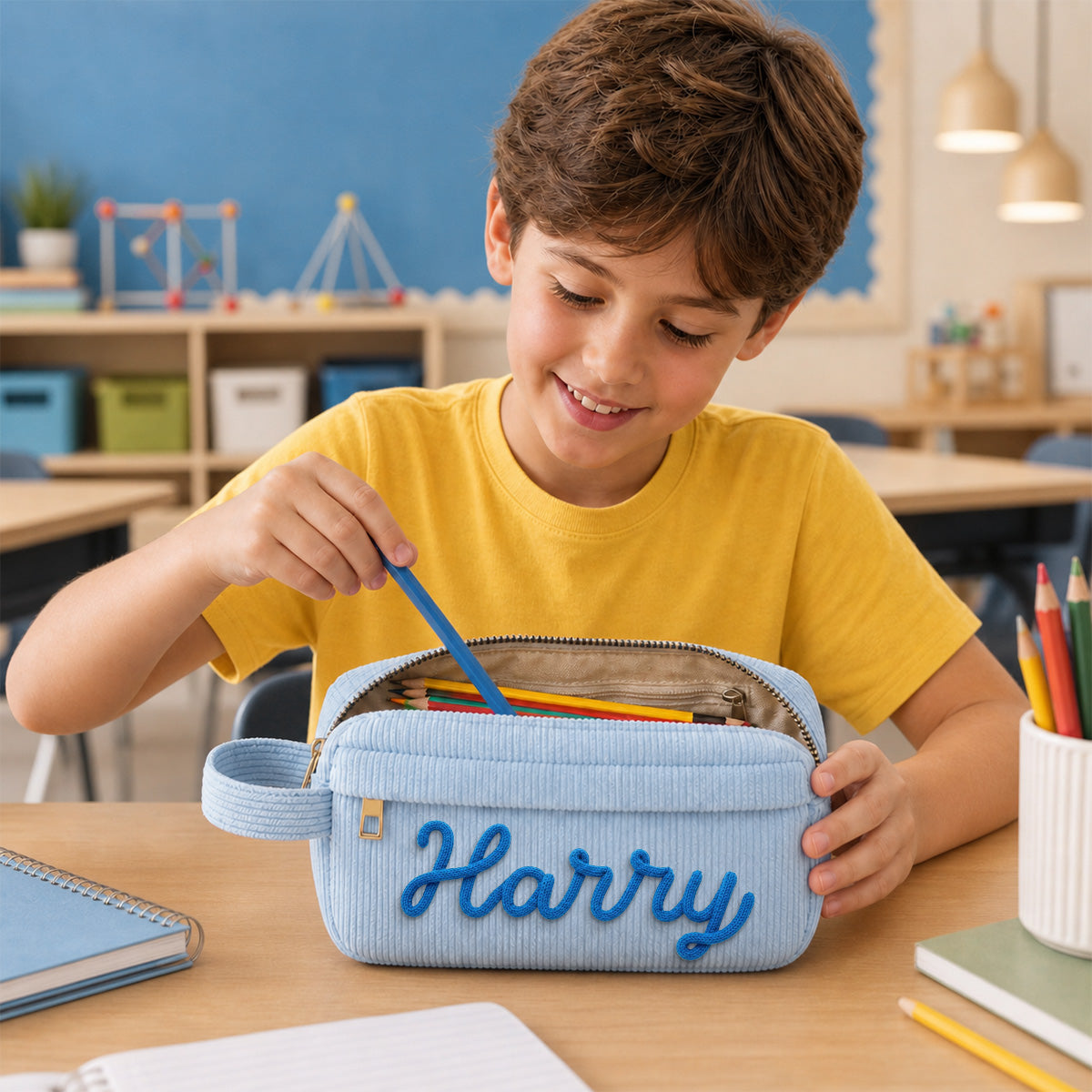 Yarn Name - Personalized Corduroy Pencil Case