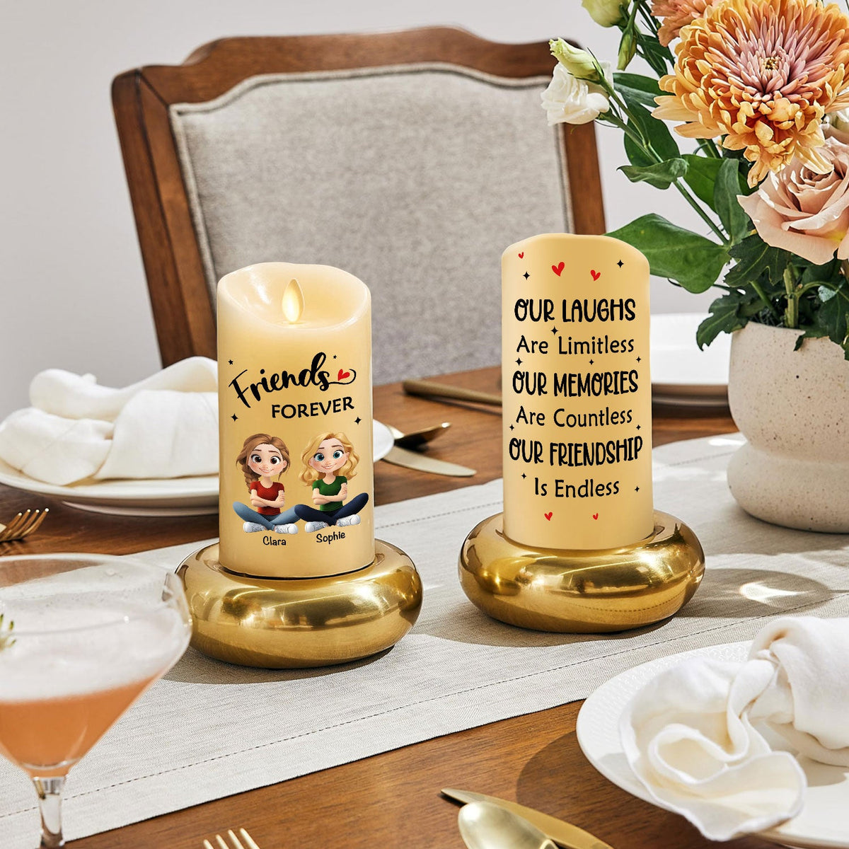 Limitless Friendship Glow - Personalized LED Candle