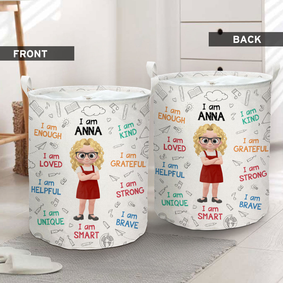 I Am Grateful - Personalized Basket