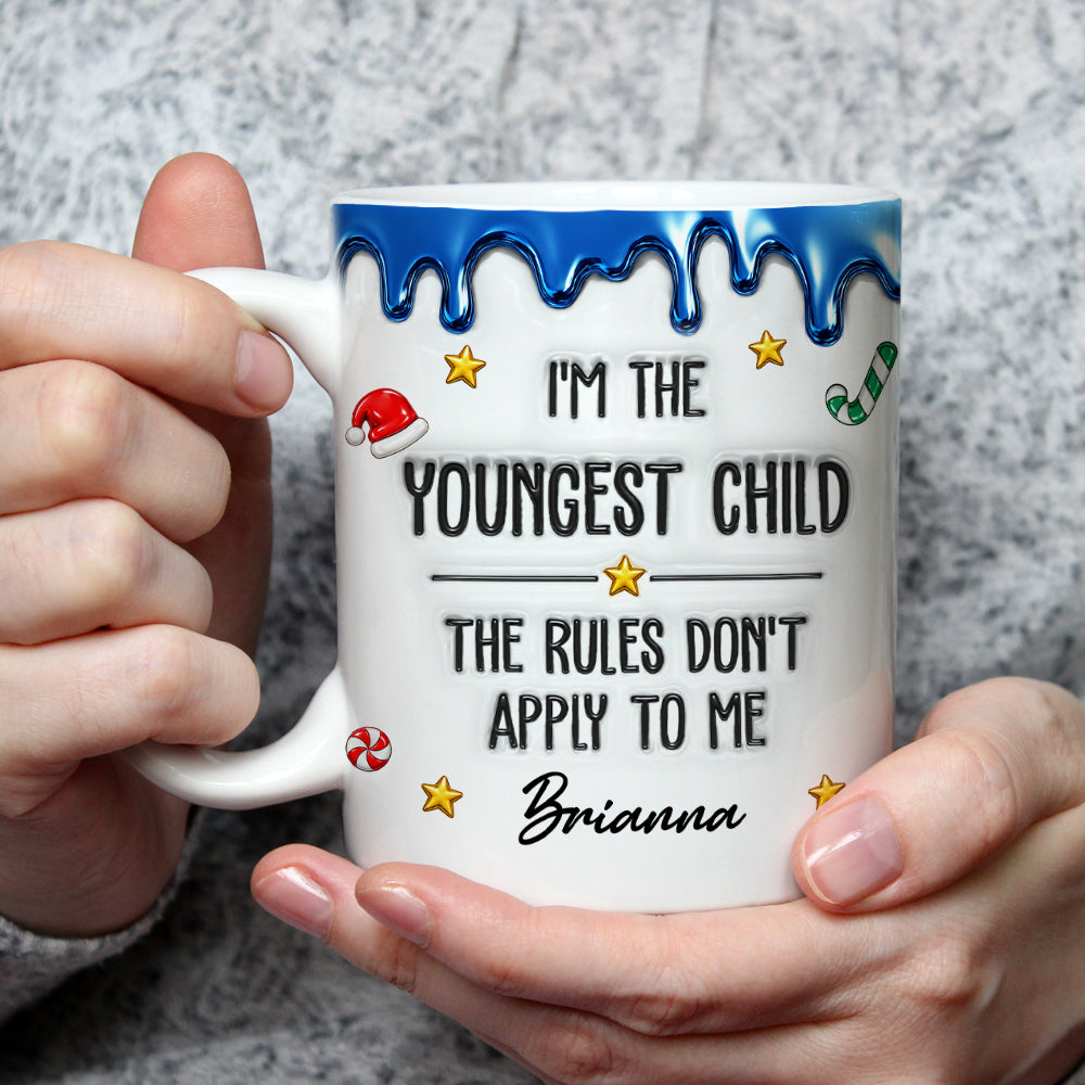 Custom Christmas & Birthday Keepsake Gift • Different Ages Same Family Chaos - Personalized 3D Inflated Effect Mug