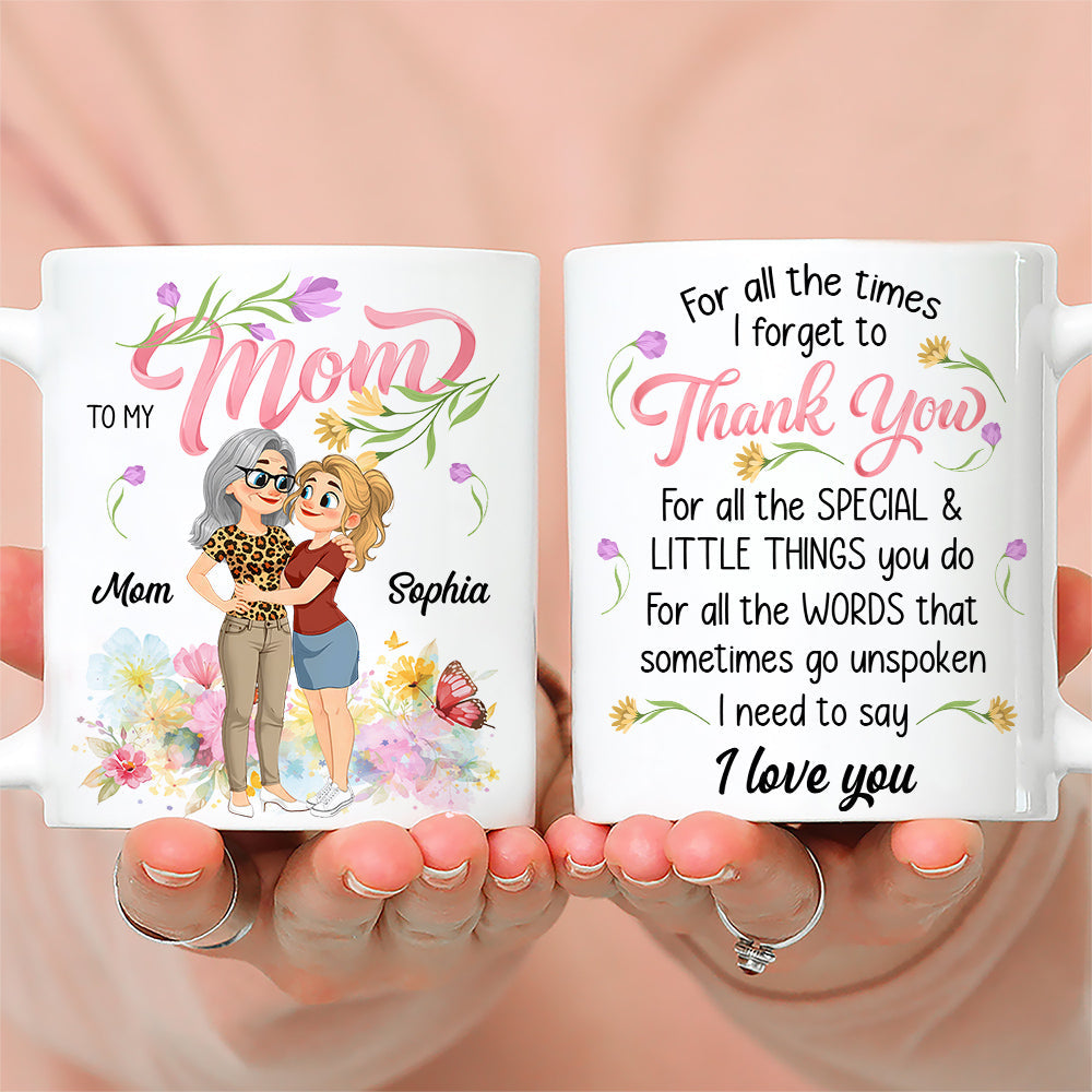 Custom Mother's Day Gift for Mom & Grandma • I Need To Say - Personalized Coffee Mug