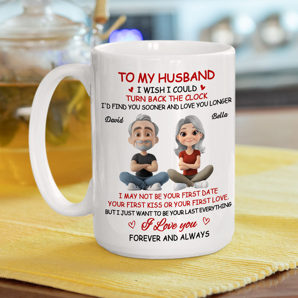 Custom Anniversary Keepsake Gifts For Couple • I Wish I Could Turn Back The Clock 2 - Personalized Coffee Mug