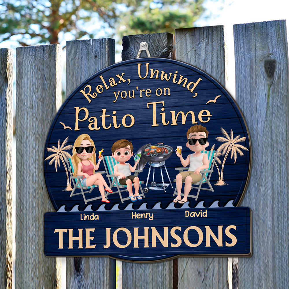 Custom Home & Wall Decor, Birthday & Christmas Gift • Patio Season Is On - Personalized Wood Sign