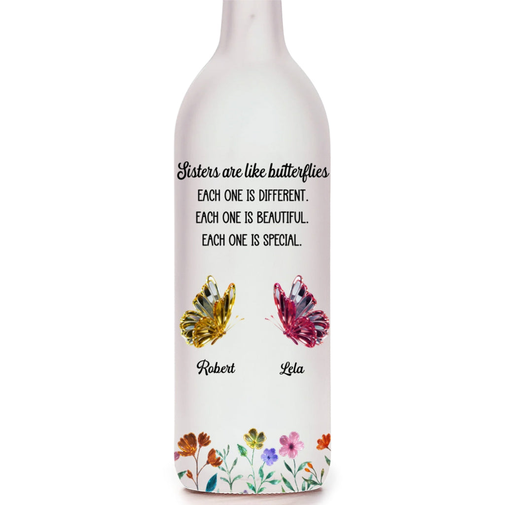 Festive Sister Love - Personalized Bottle Lamp