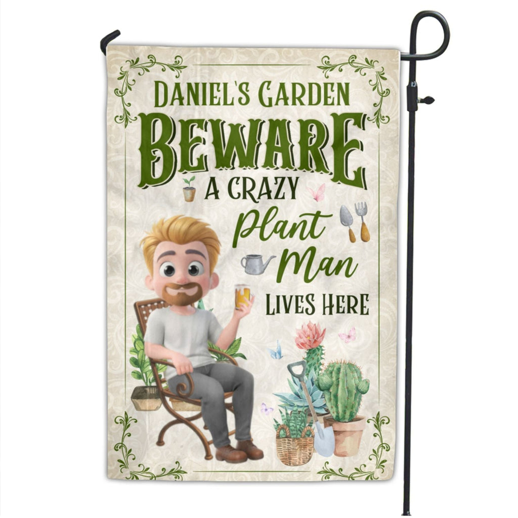 Plant Lady Lives Here - Personalized Flag
