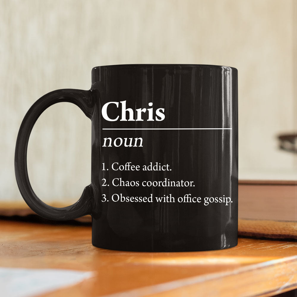 Custom Coworker, Christmas & Birthday Team Appreciation Gift • Name Definition - Personalized Coffee Mug