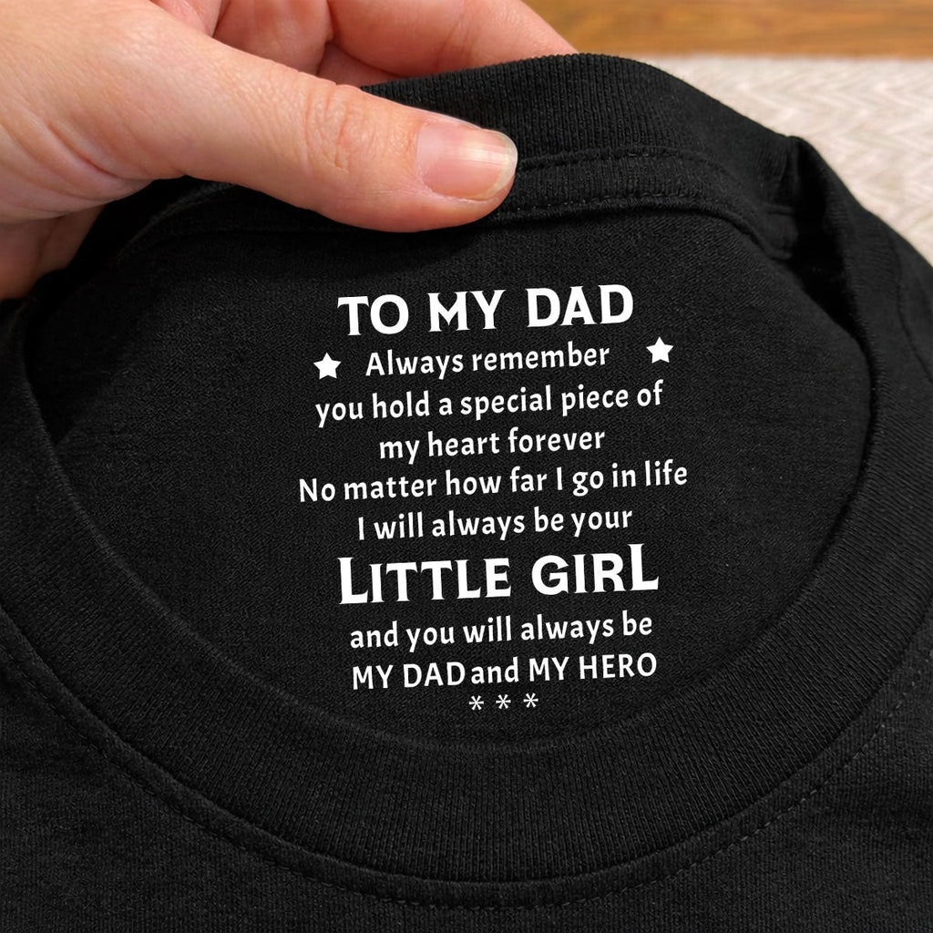 Custom Father's Day, Special Gift for Dad & Grandpa • You Are My Hero - Personalized Inside Neck Print T-shirt