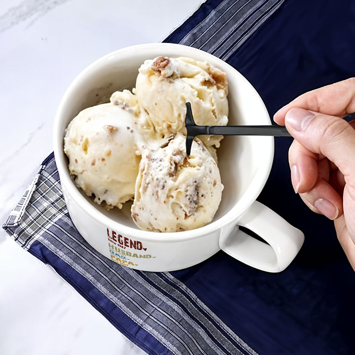 Legend, Husband, Dad, Grandpa - Personalized Ceramic Bowl