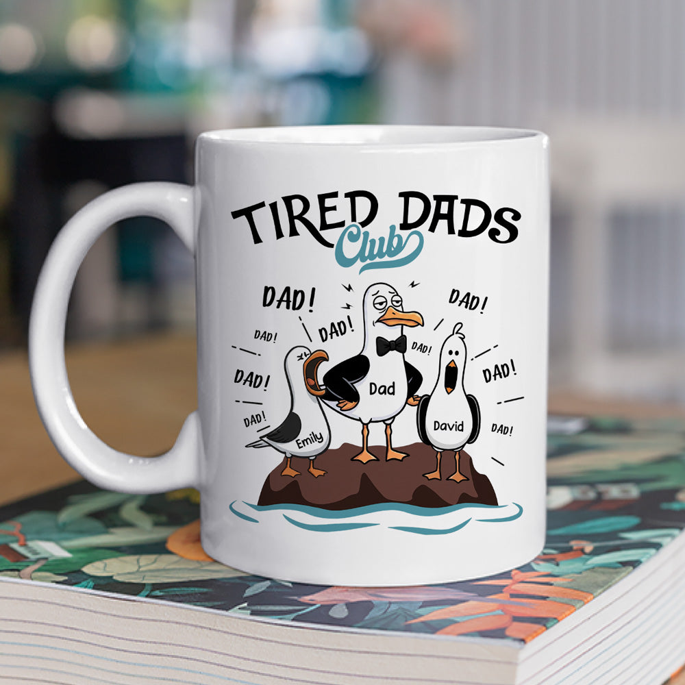 Custom Father's Day, Special Gift for Dad & Grandpa • Tired Dads Club Member - Personalized Coffee Mug