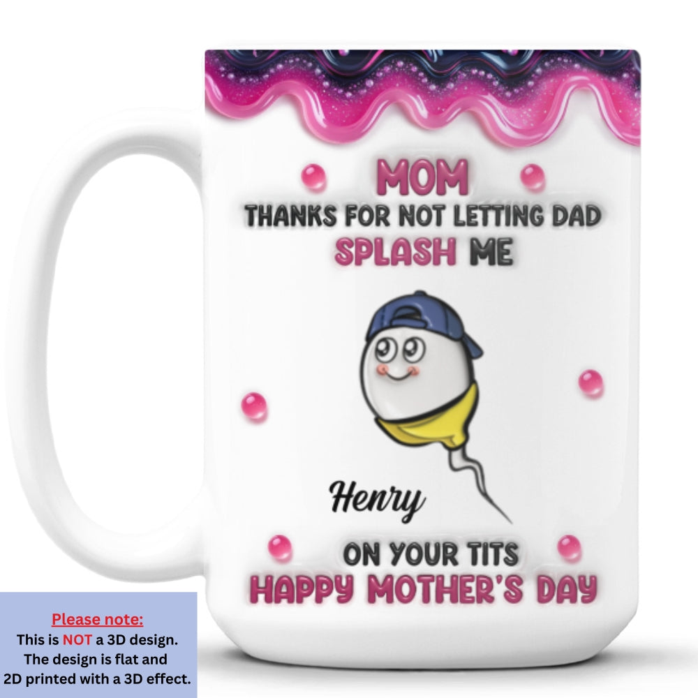 Custom Mother's Day Gift for Mom & Grandma • Splash Us - Personalized 3D Inflated Effect Mug
