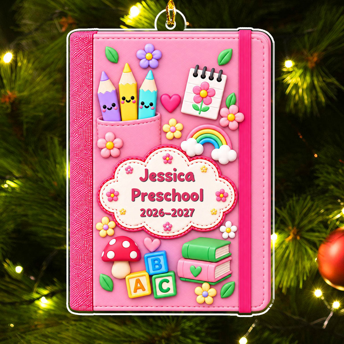 Custom Family Ornament, Christmas Gift for Family Members •  Little Scholar - Personalized Acrylic Ornament