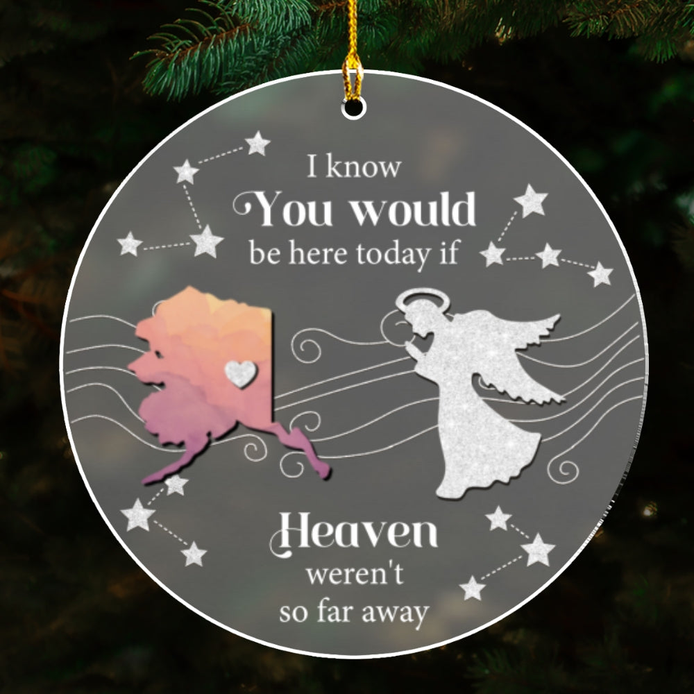 Custom Family Ornament, Christmas Gift for Family Members •  Heaven - Personalized Frosted Acrylic Ornament