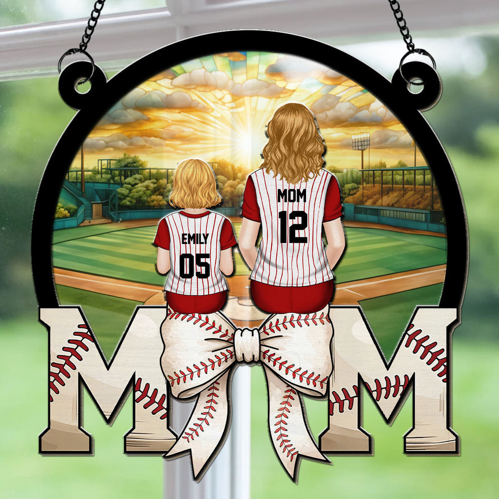 Custom Hanging Decor for Mom Daughter, Mother's Day Birthday Gifts • Best Mom Dream Team - Personalized Suncatcher
