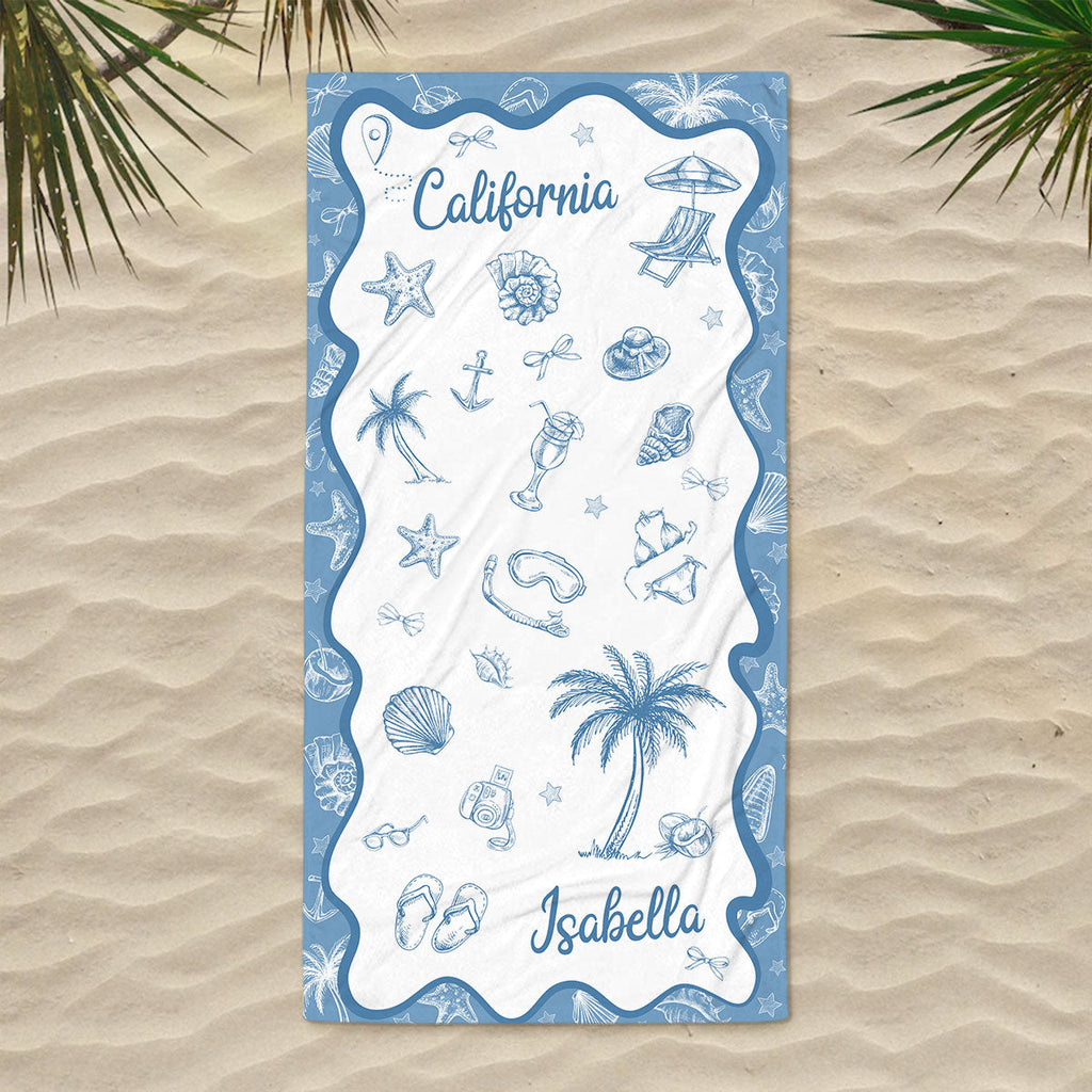 Beach Vacation - Personalized Beach Towel