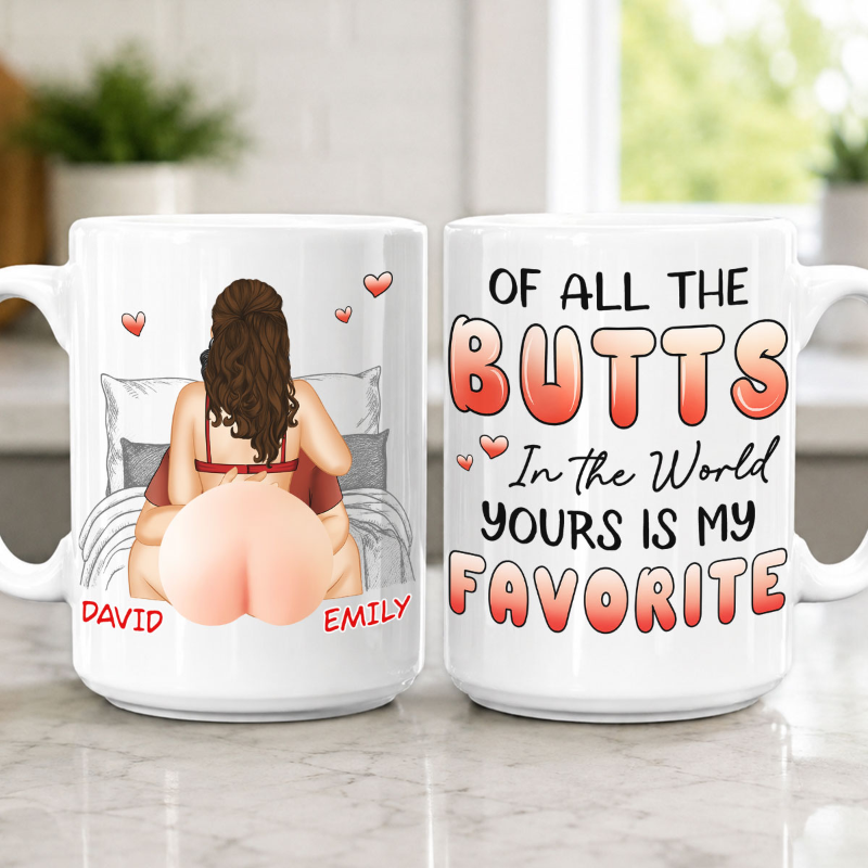 Custom Birthday & Christmas Keepsake Gift • My Favorite Ass - Personalized Squishy Mug