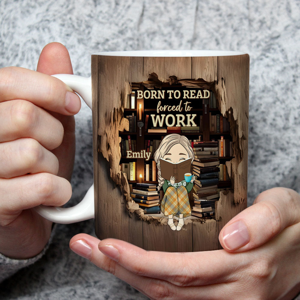Custom Christmas & Birthday Keepsake Gift • Born To Read - Personalized Coffee Mug