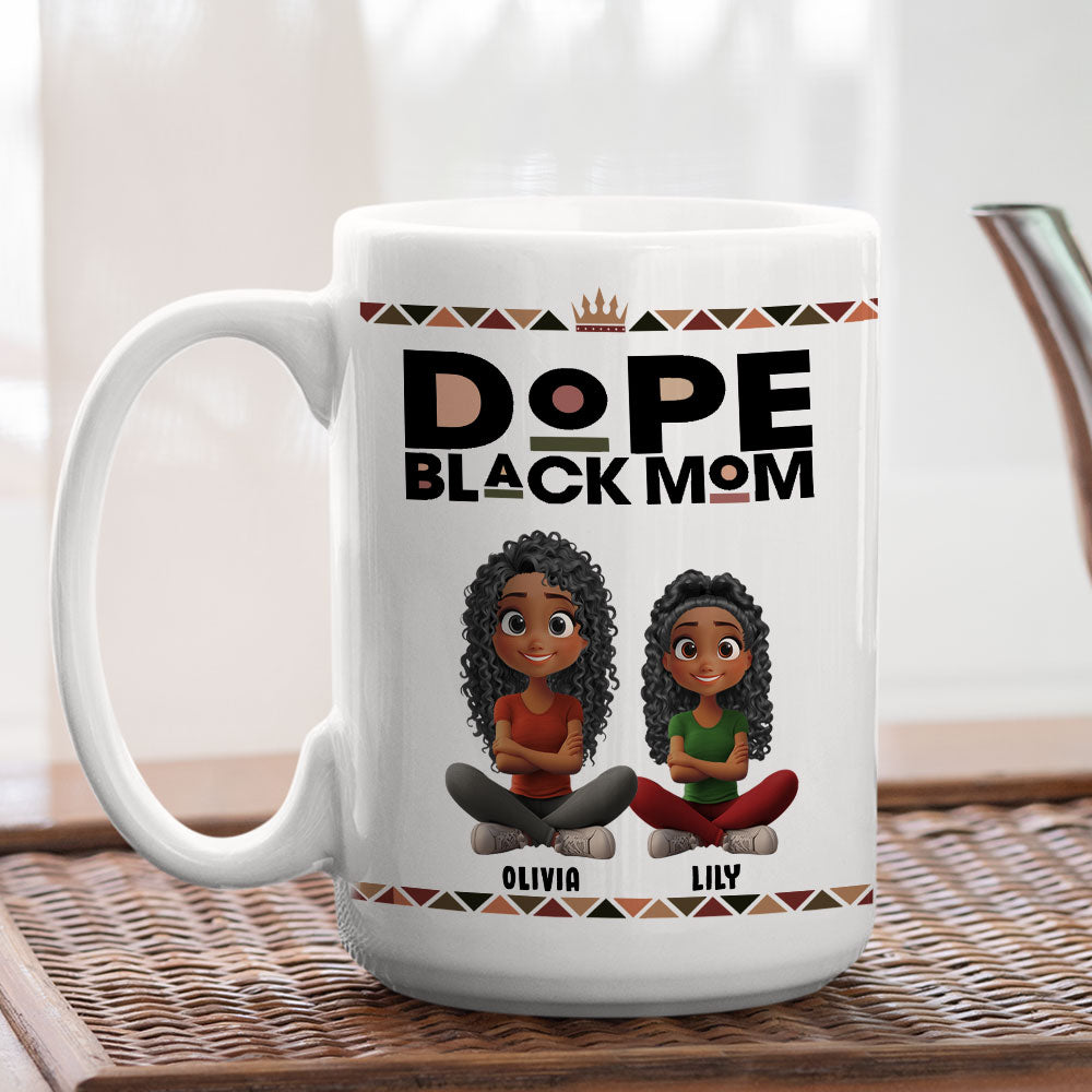 Custom Mother's Day Gift for Mom & Grandma • Dope Mom - Personalized Coffee Mug
