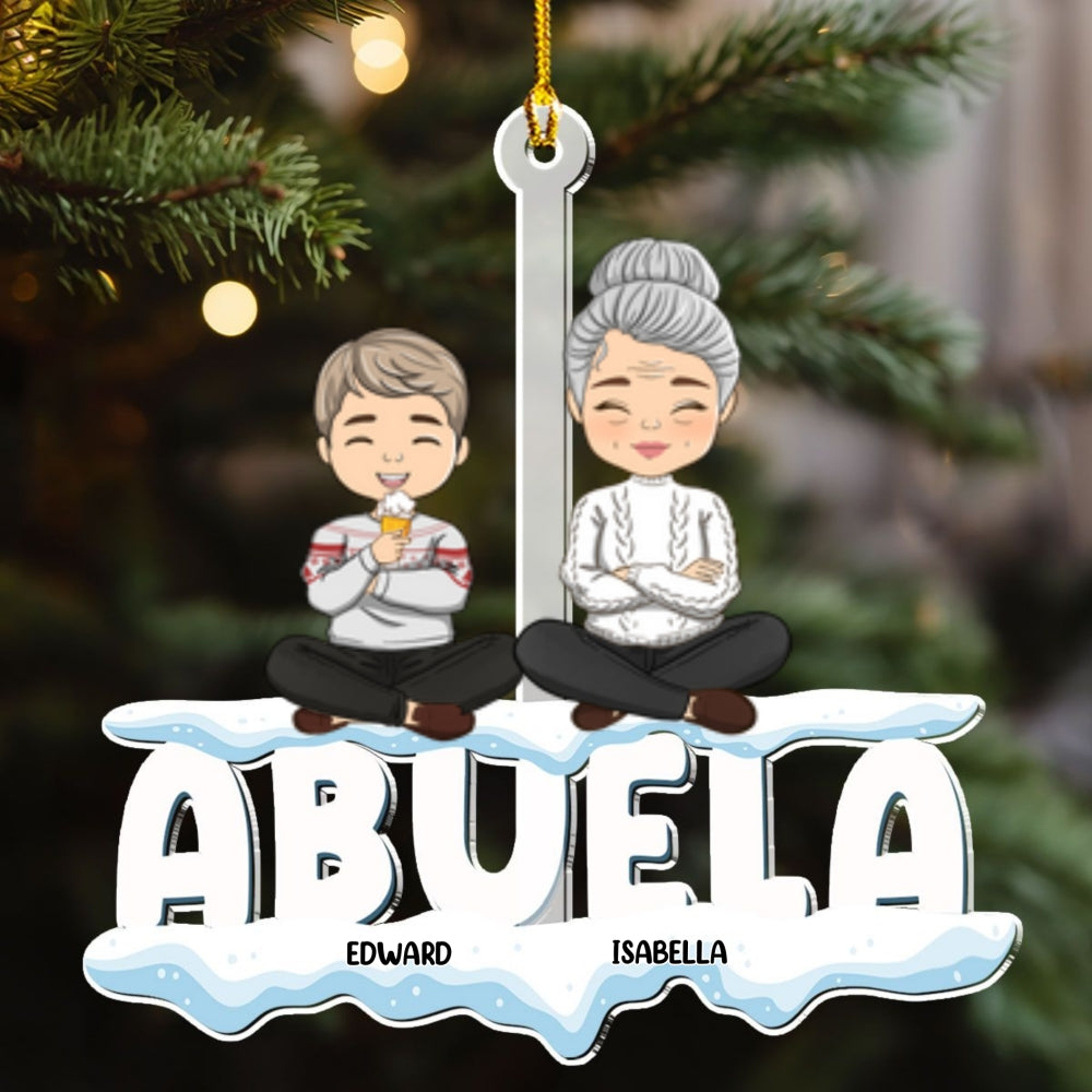 Custom Family Ornament, Christmas Gift for Family Members •  Grandparents And Kids - Personalized Acrylic Ornament