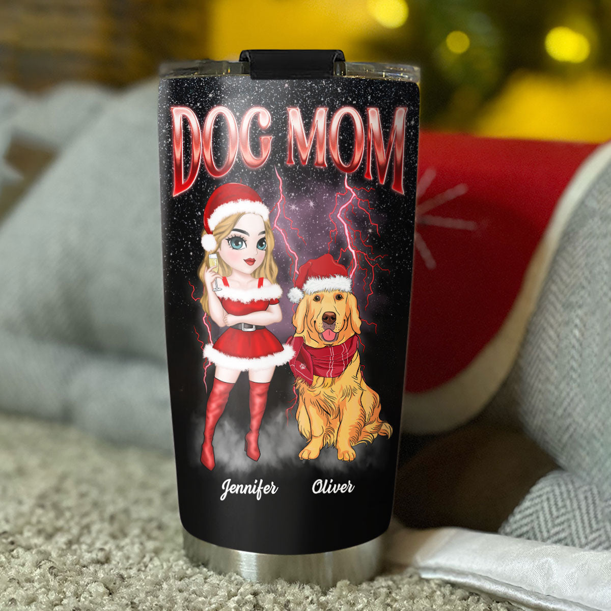 Dog Mom Vintage - Personalized Tumbler