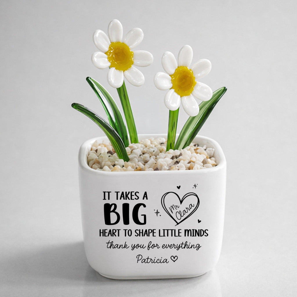 Teachers Make Dreams Bloom - Personalized Glass Birth Month Flower