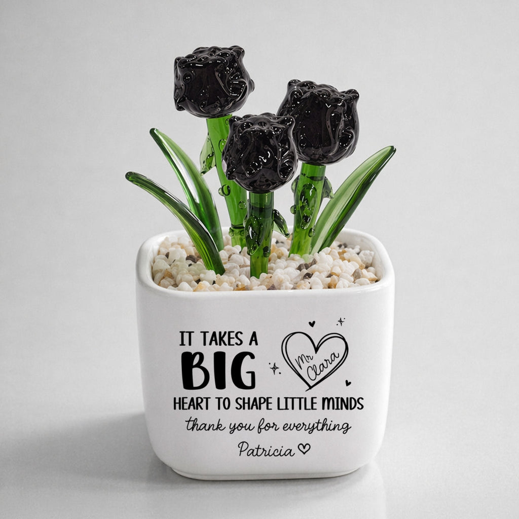 Teachers Make Dreams Bloom - Personalized Glass Birth Month Flower