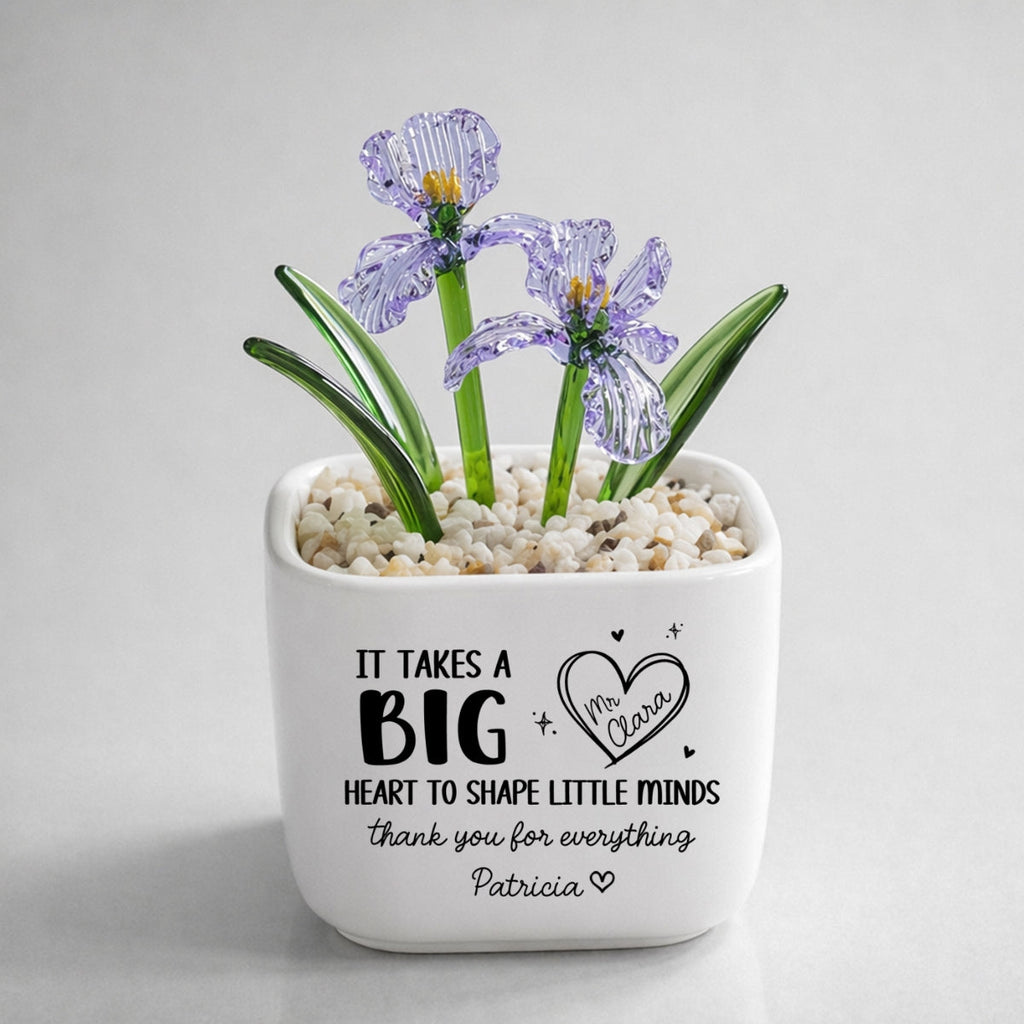 Teachers Make Dreams Bloom - Personalized Glass Birth Month Flower