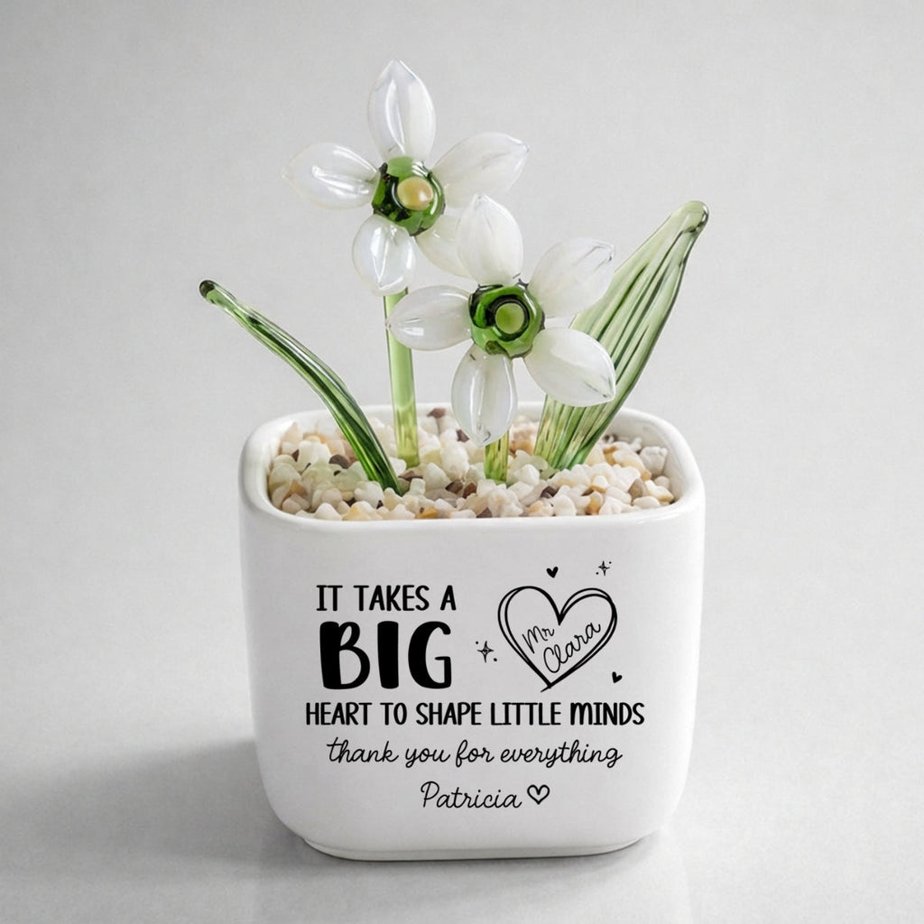 Teachers Make Dreams Bloom - Personalized Glass Birth Month Flower