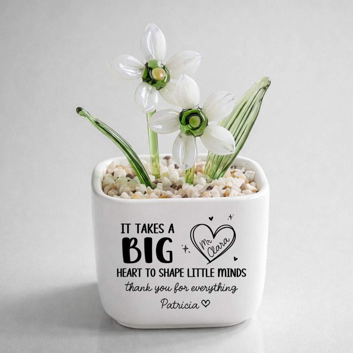 Teachers Make Dreams Bloom - Personalized Glass Birth Month Flower