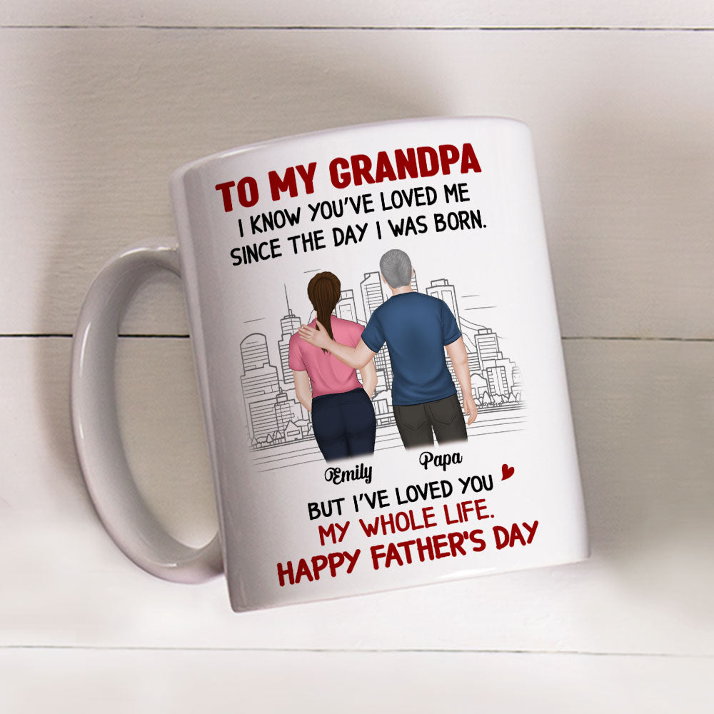 Custom Father's Day, Special Gift for Dad & Grandpa • Loved By You From Day One - Personalized Coffee Mug