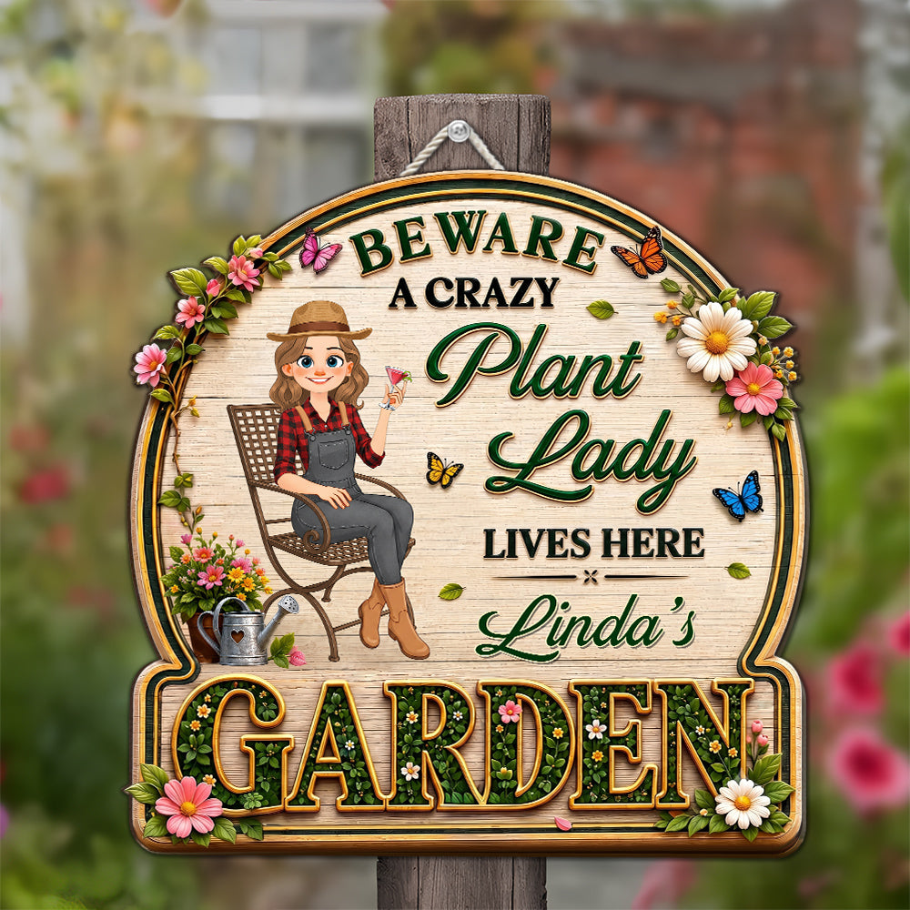 Custom 3D Home & Wall Decor, Birthday & Christmas Gift • Just The Stylized Lady - Personalized 3D Effect Wood Sign