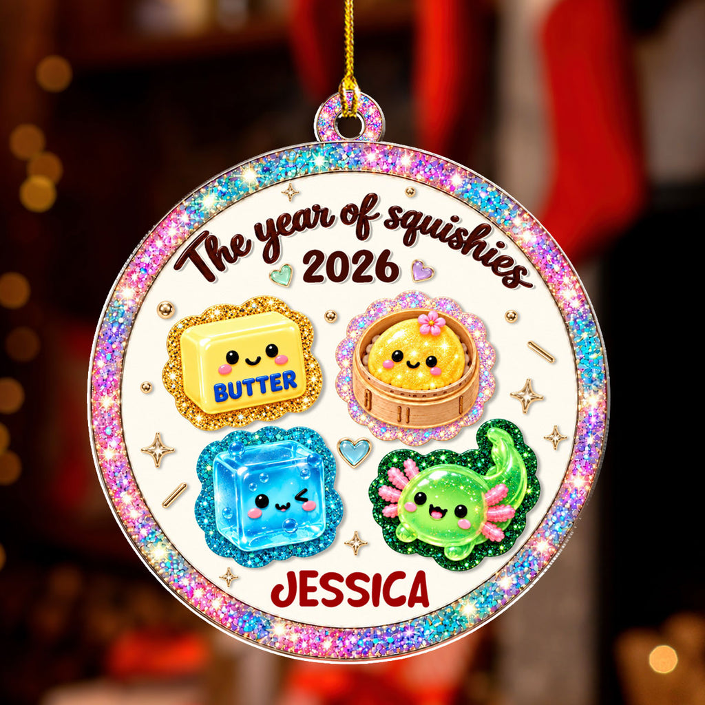 Custom Keepsake Christmas Ornament •  The Year Of Squishies Colorful - Personalized 3D Inflated Effect Acrylic Ornament