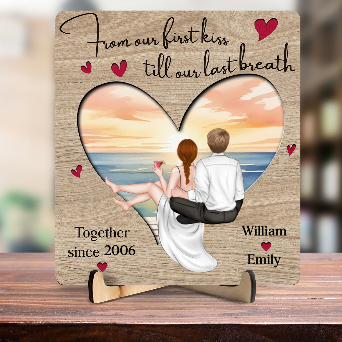 Custom Couple's Decor, Anniversary & Wedding Gift • You And Me Till The End - Personalized Wooden Plaque