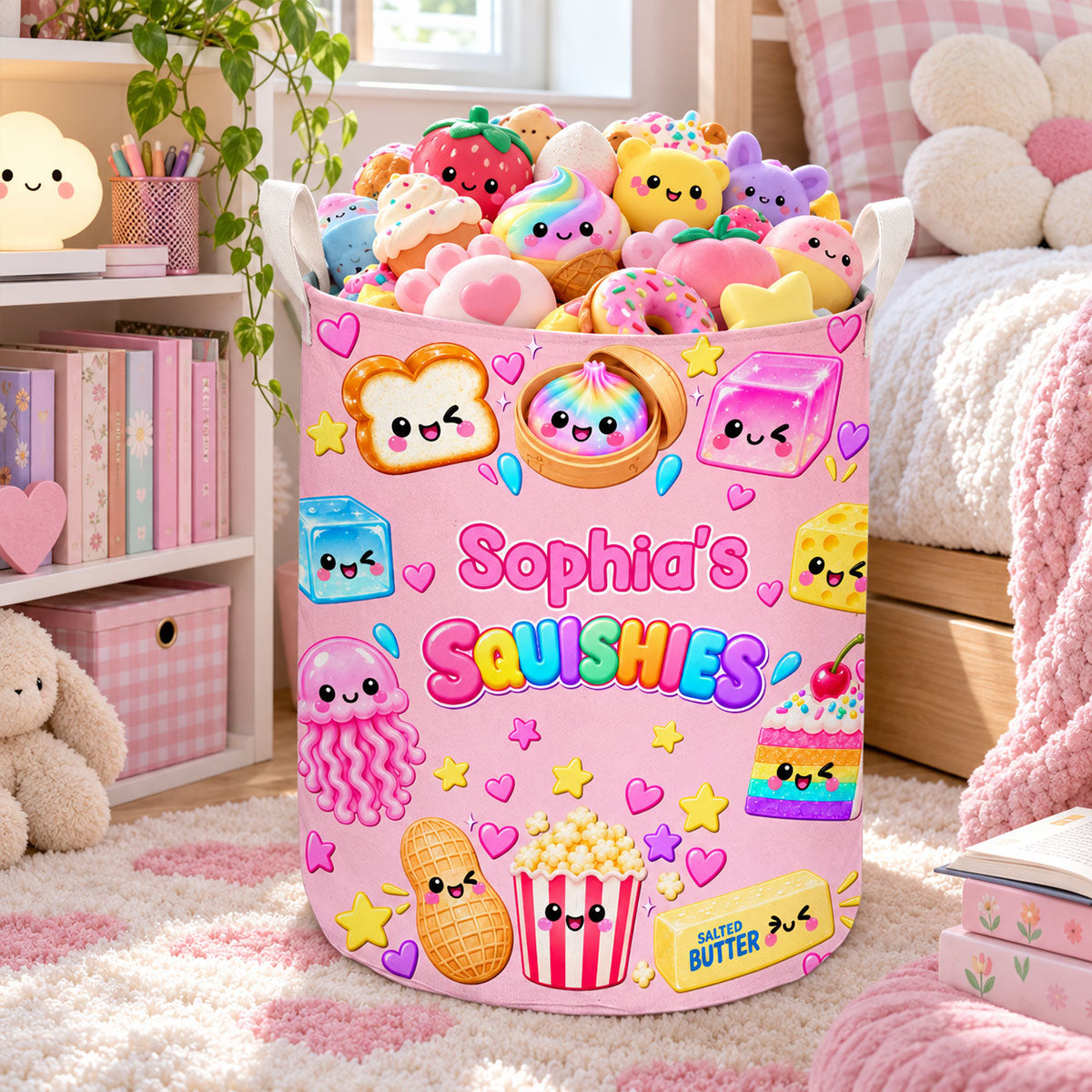 Squishy Love Lives Right Here - Personalized Basket