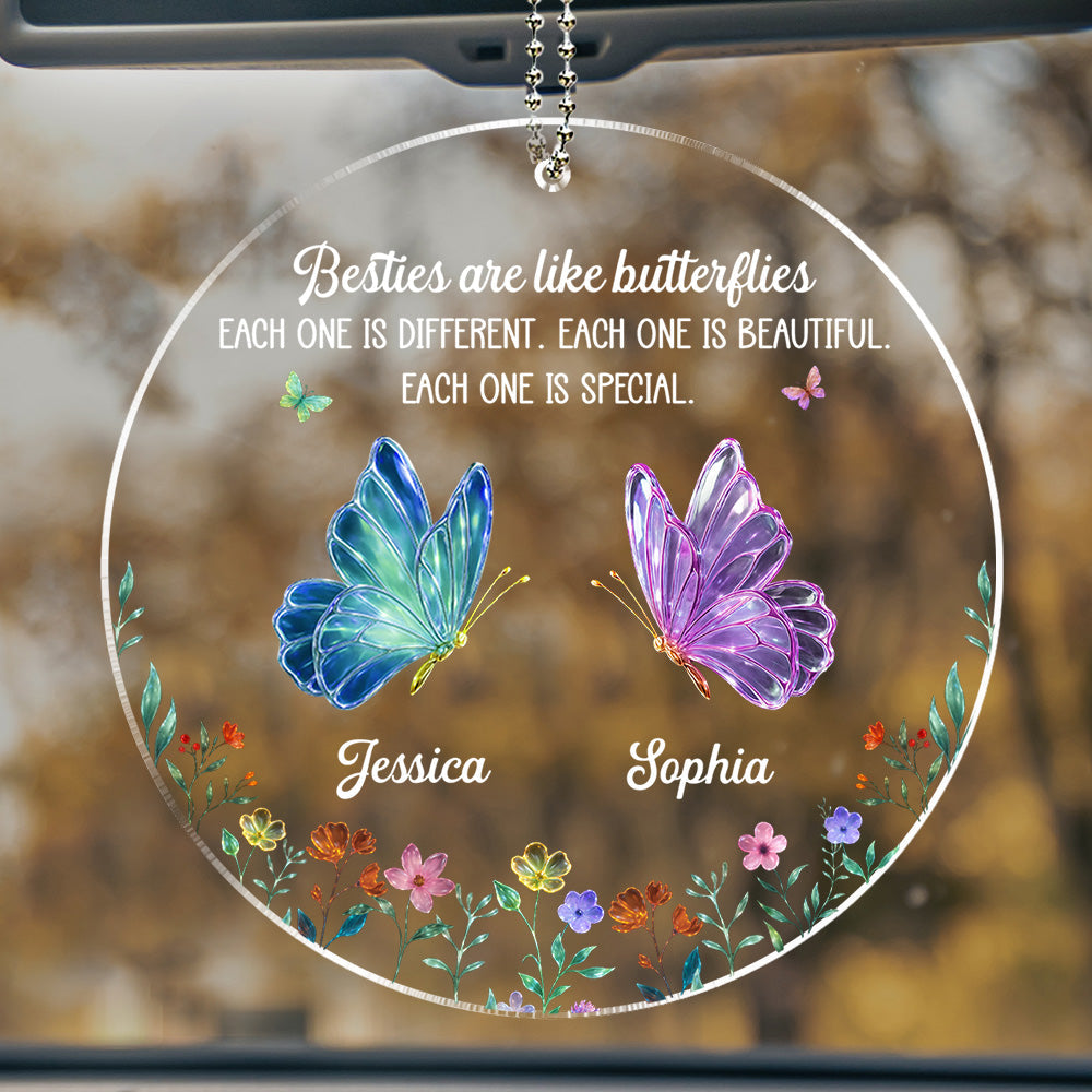 Festive Sister Love - Personalized Car Ornament