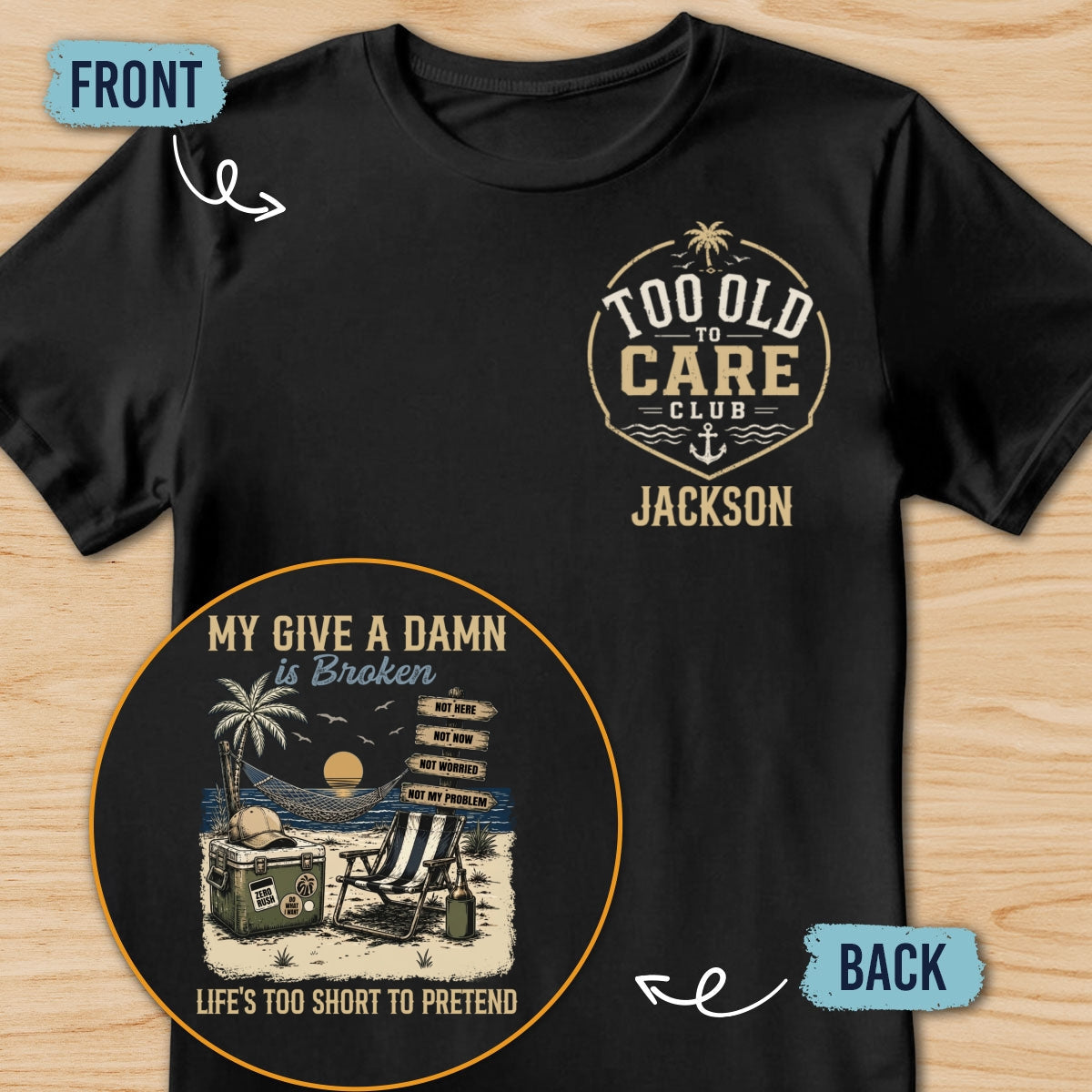 Custom Christmas & Birthday Keepsake Gift • Not My Problem Vacation - Personalized Shirt