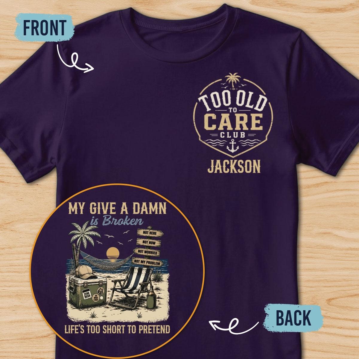 Custom Christmas & Birthday Keepsake Gift • Not My Problem Vacation - Personalized Shirt